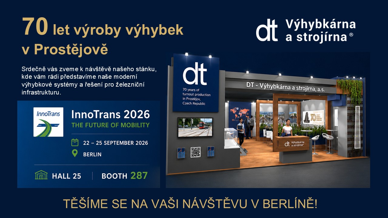 Pozvánka na veletrh InnoTrans - DT Výhybkárna a strojírna