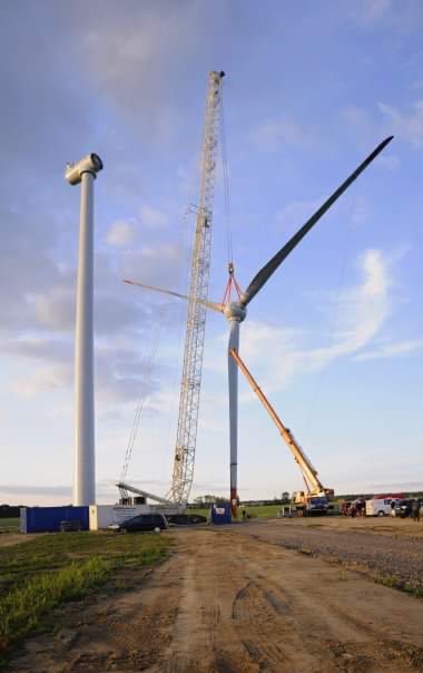 Doprava a montáž větrné elektrárny