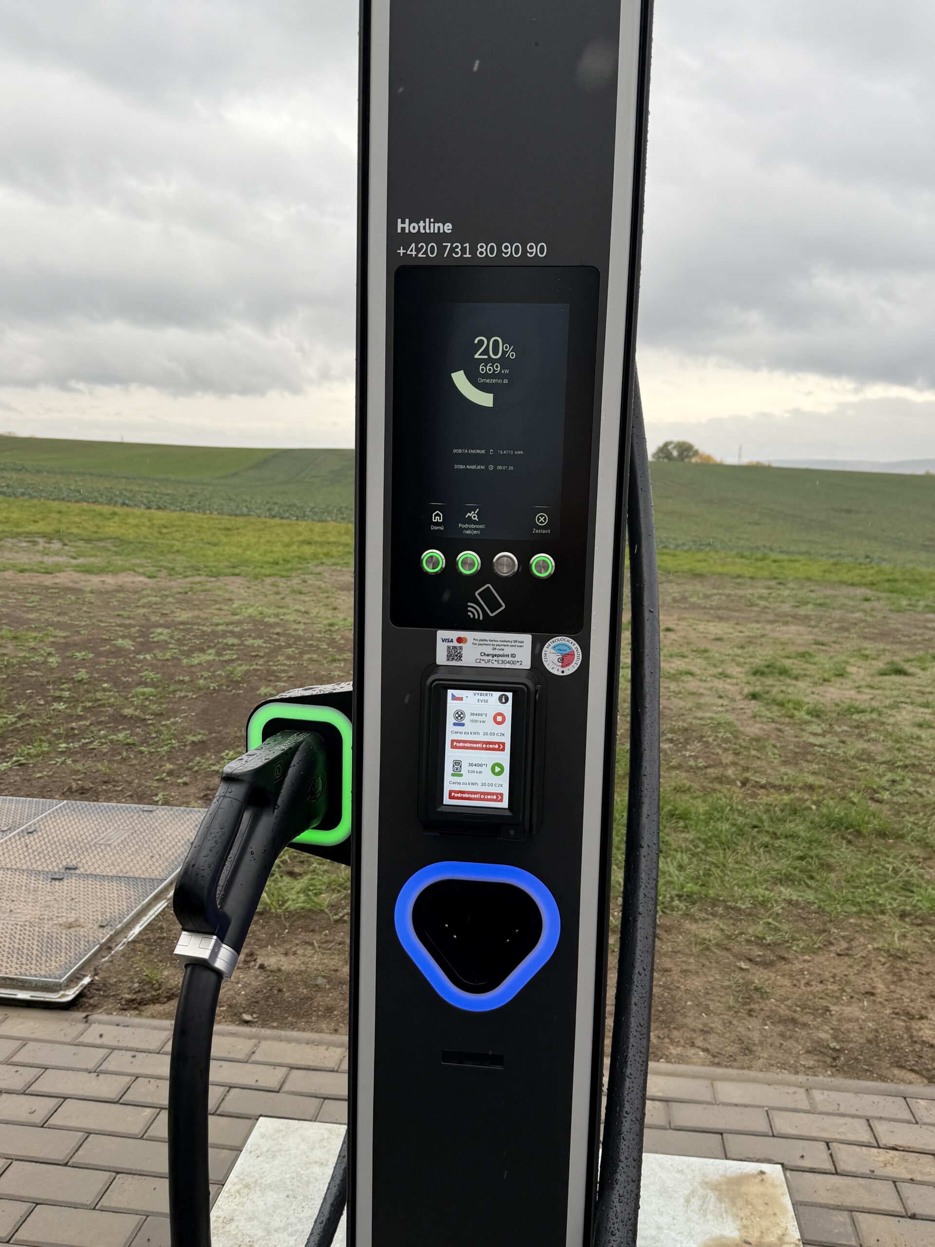 Megawattové dobíjení elektrických kamionů v Mořicích